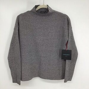 Cynthia Rowley Pullover Mock Neck Sweater Black/White Career NWT Size Medium